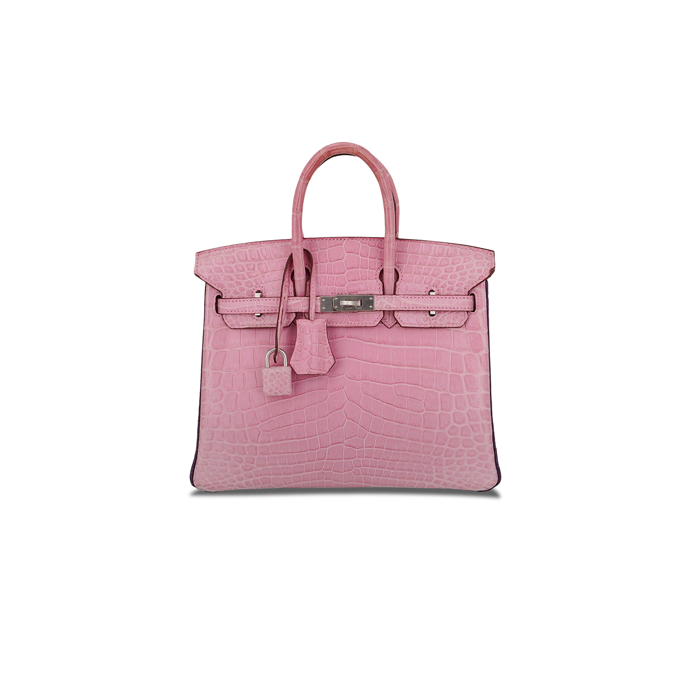 H**mes master birkin 25 cherry blossom matte crocodile bag 2329343 (25*20*13cm)